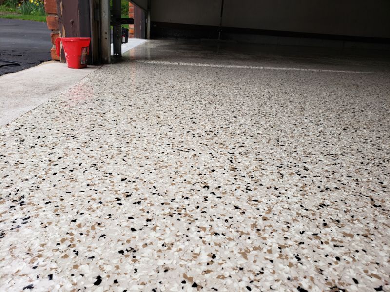 Speckled Garage Floor Painting in Winston Salem, NC