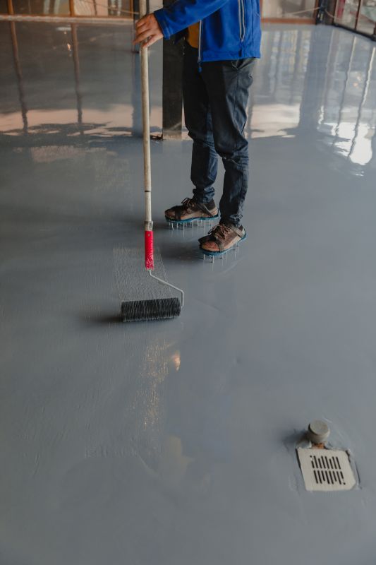 Speckled Garage Floor Painting in Charlotte, NC